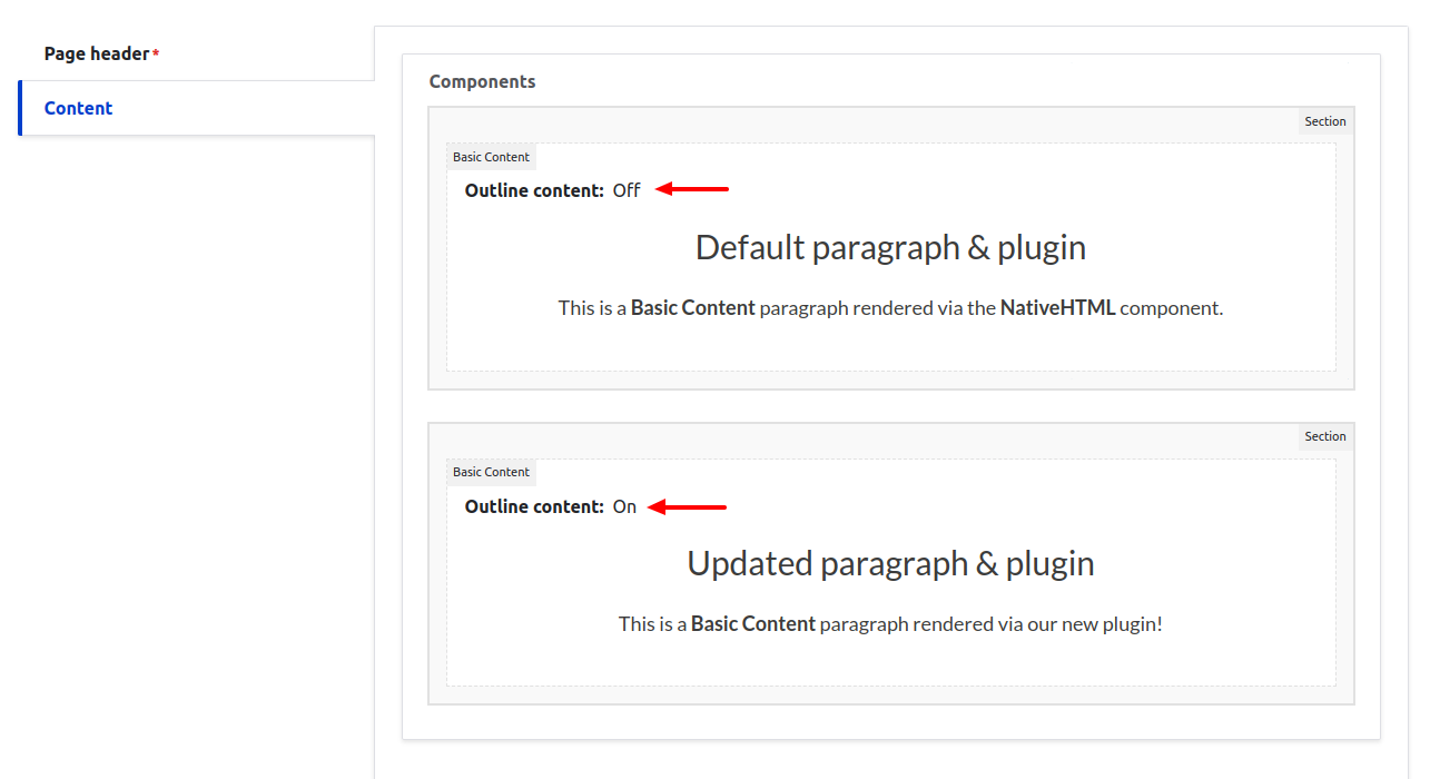 New field displayed on the edit page