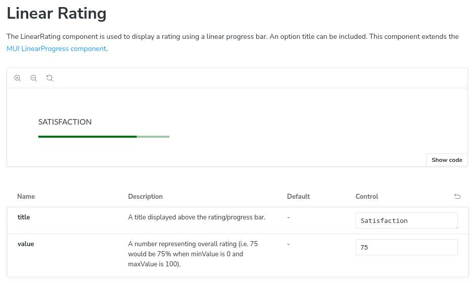 Custom component in Storybook
